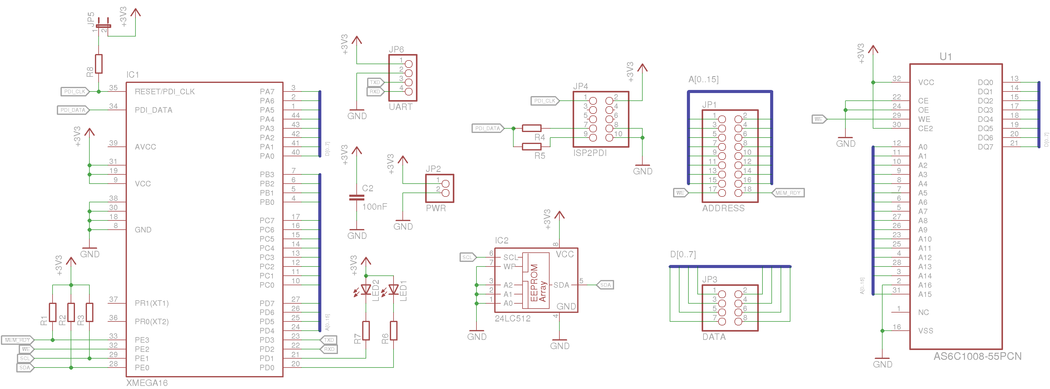 Memory board schematic